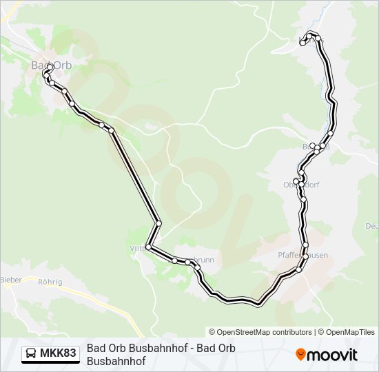 MKK83 Bus Line Map
