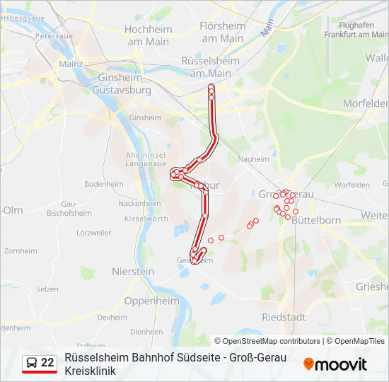 22 Bus Line Map