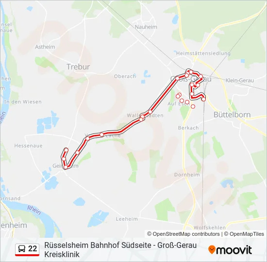 22 Bus Line Map