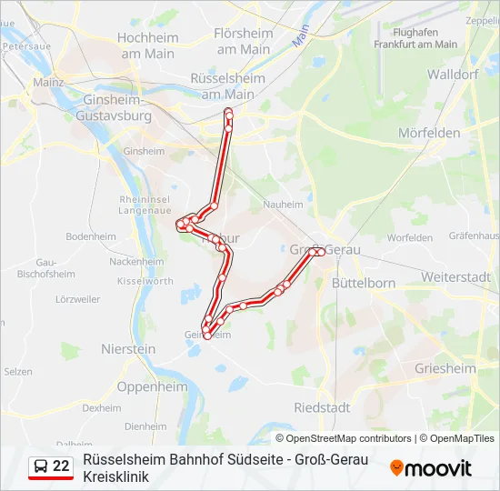 22 Bus Line Map