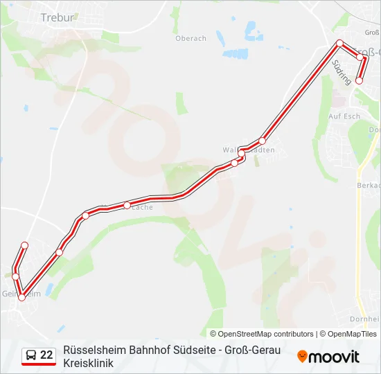 22 Bus Line Map