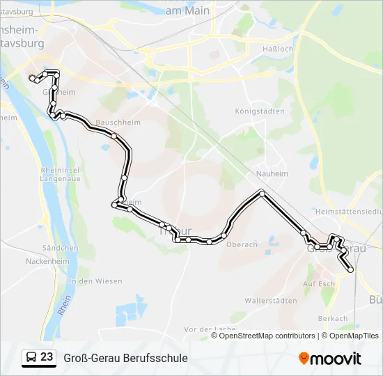 23 Bus Line Map