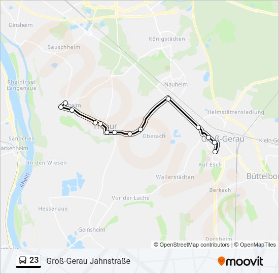 Buslinie 23 Karte
