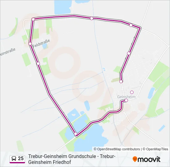 25 Bus Line Map