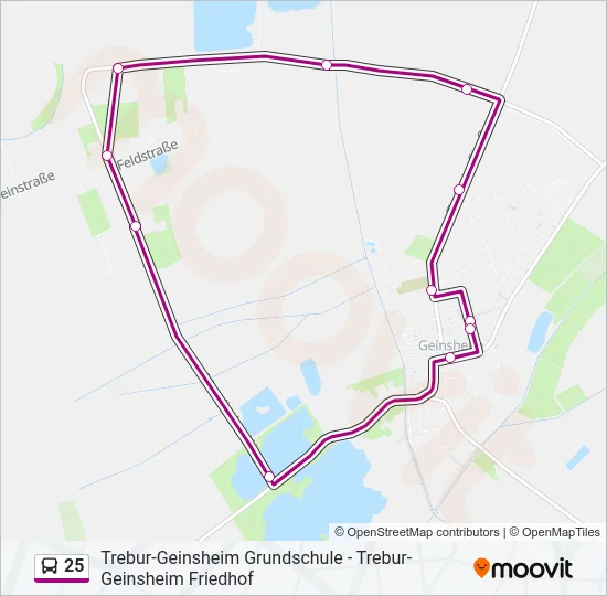 25 Bus Line Map
