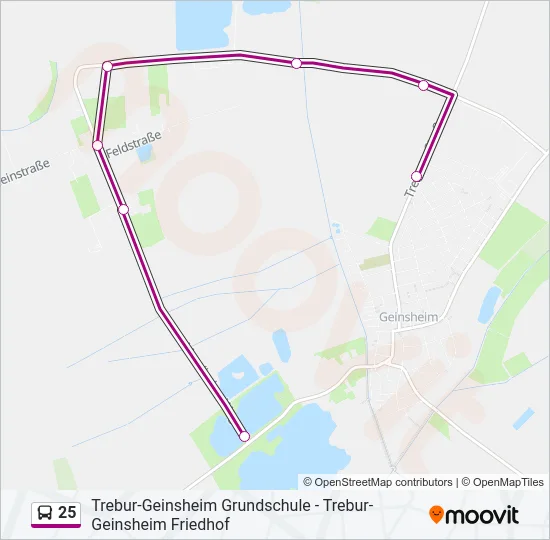25 Bus Line Map