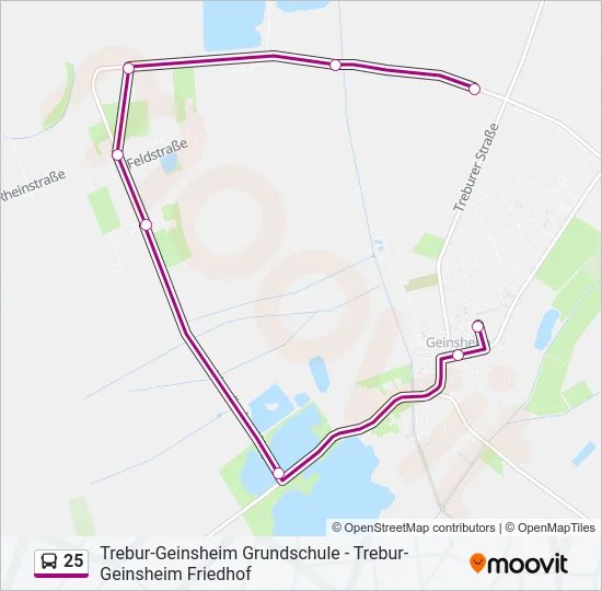 25 Bus Line Map