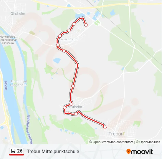 26 Bus Line Map