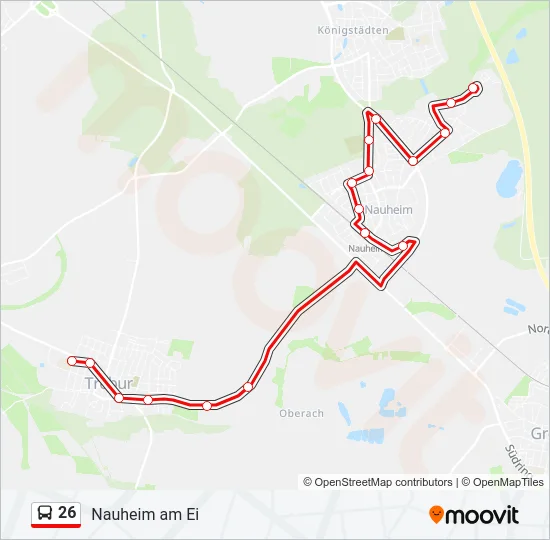 26 Bus Line Map