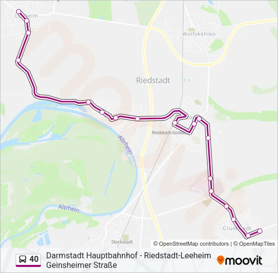 40 Bus Line Map