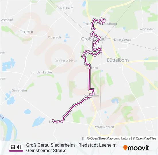 41 Bus Line Map