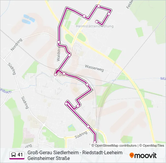41 Bus Line Map
