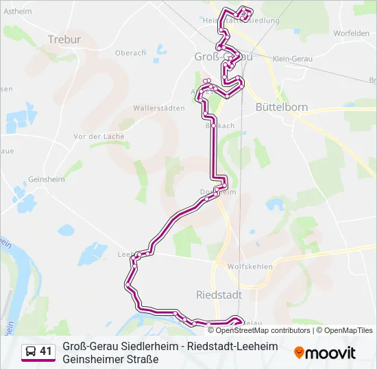 41 Bus Line Map