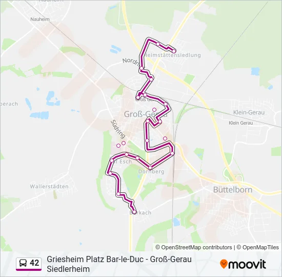 42 Bus Line Map
