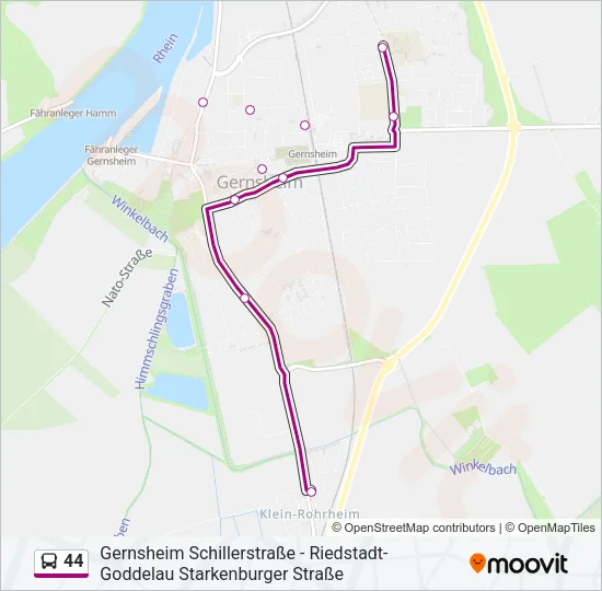 44 Bus Line Map
