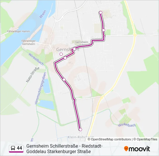 44 Bus Line Map