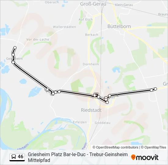 46 Bus Line Map