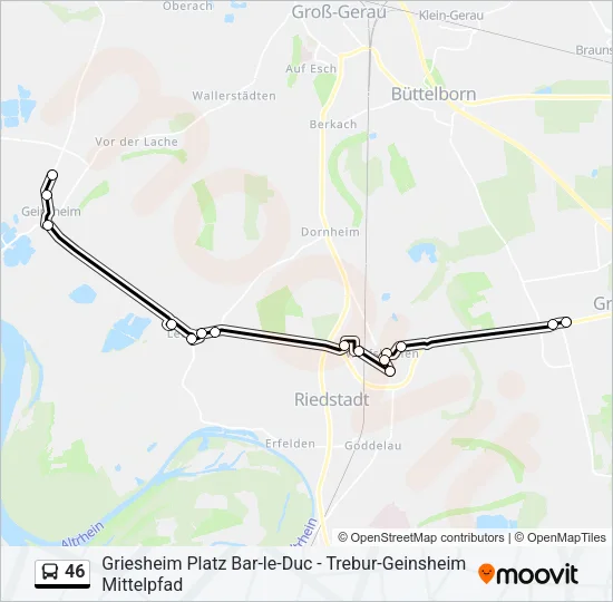 46 Bus Line Map