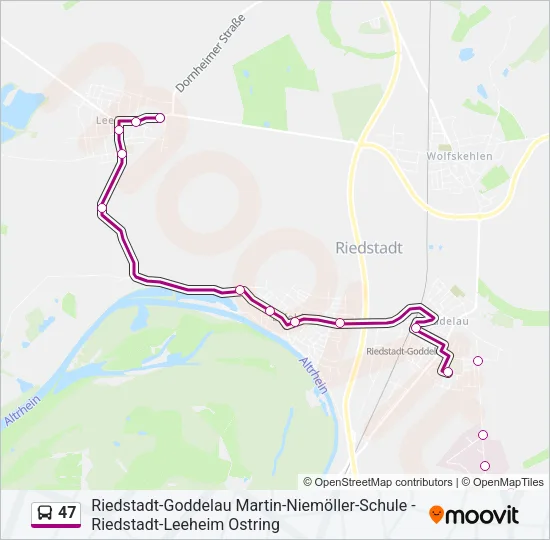 47 Bus Line Map