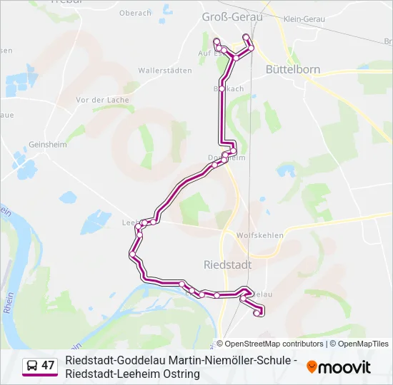 47 Bus Line Map