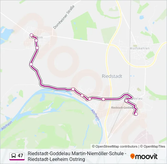47 Bus Line Map