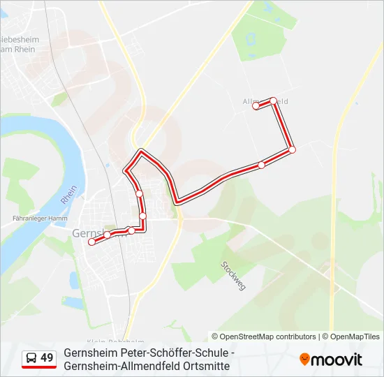 49 Bus Line Map