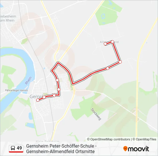 49 Bus Line Map
