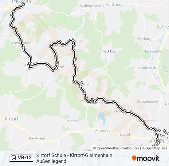 VB-12 Bus Line Map
