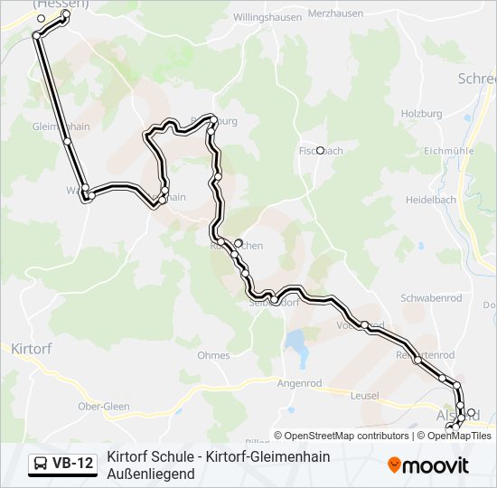 VB-12 Bus Line Map