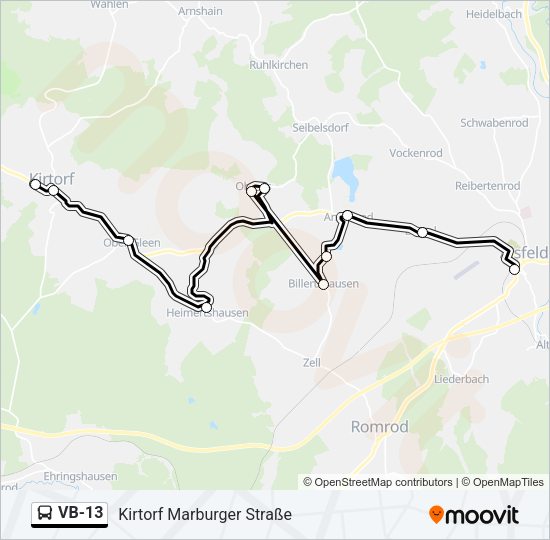 VB-13 Bus Line Map