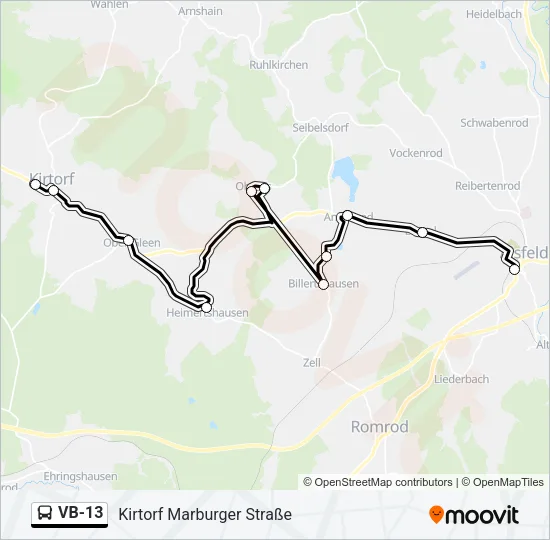 VB-13 Bus Line Map