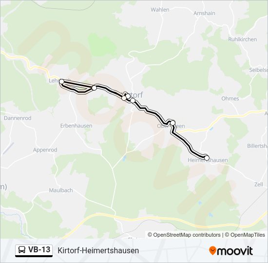 VB-13 Bus Line Map