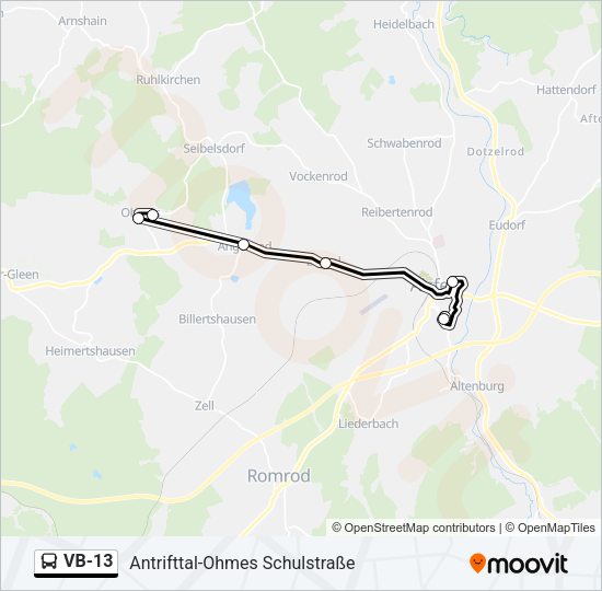 VB-13 Bus Line Map