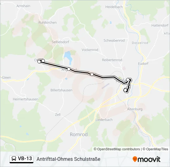 VB-13 Bus Line Map