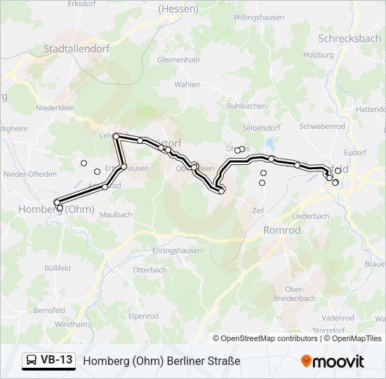 VB-13 Bus Line Map