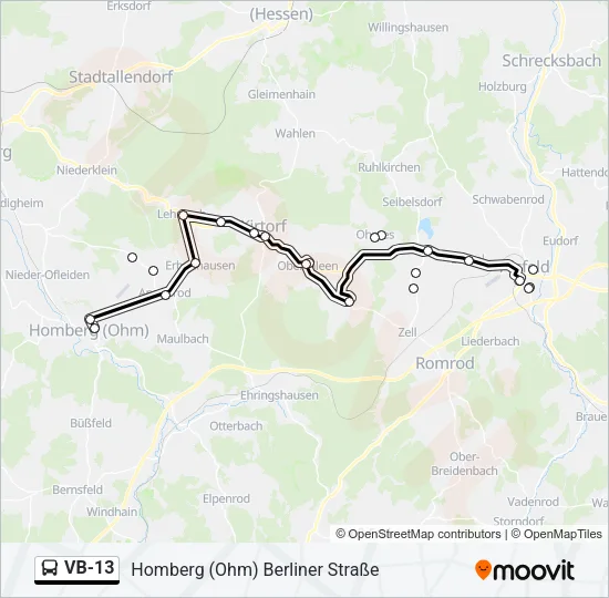 VB-13 Bus Line Map