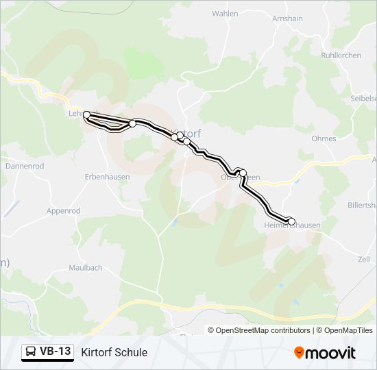 VB-13 Bus Line Map