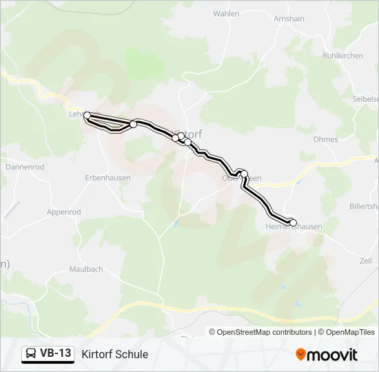 VB-13 Bus Line Map
