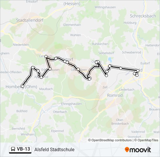 VB-13 Bus Line Map