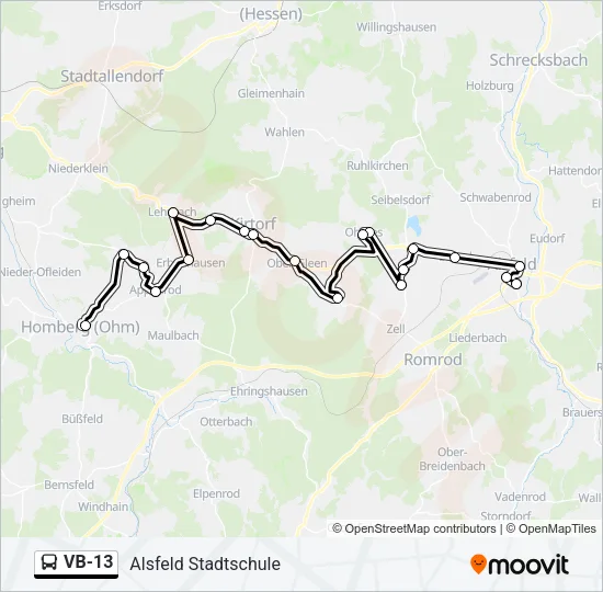 VB-13 Bus Line Map