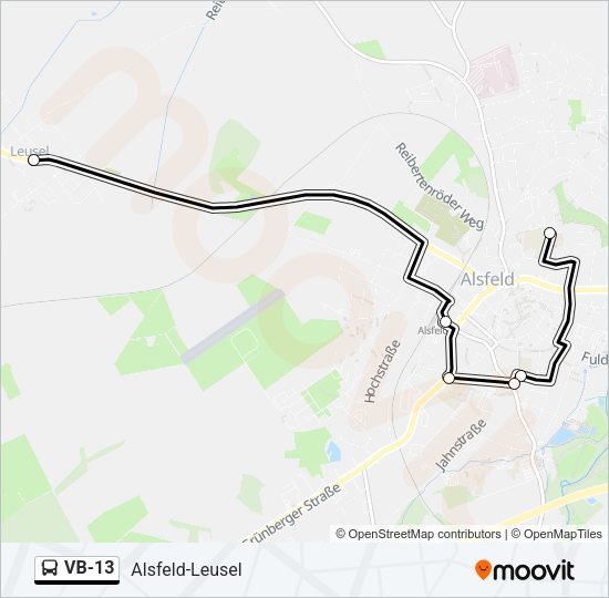 VB-13 Bus Line Map