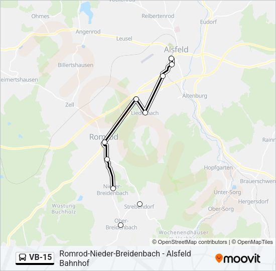 VB-15 Bus Line Map