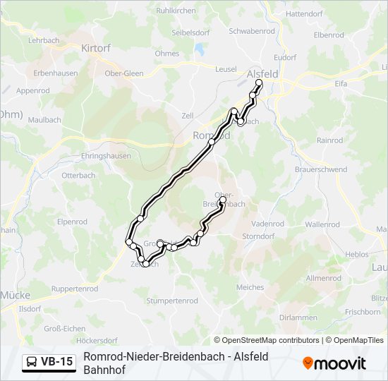 VB-15 Bus Line Map