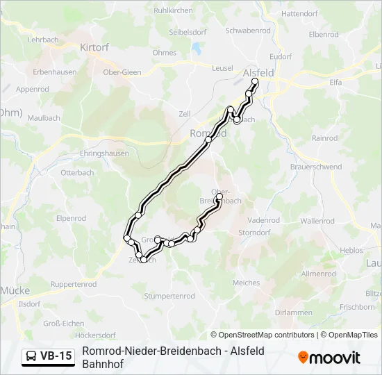 VB-15 Bus Line Map