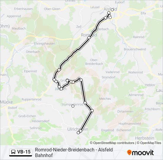 VB-15 Bus Line Map