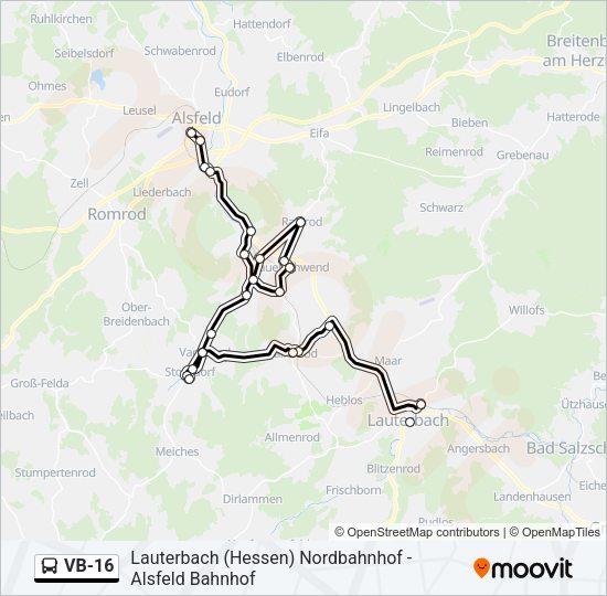 VB-16 Bus Line Map