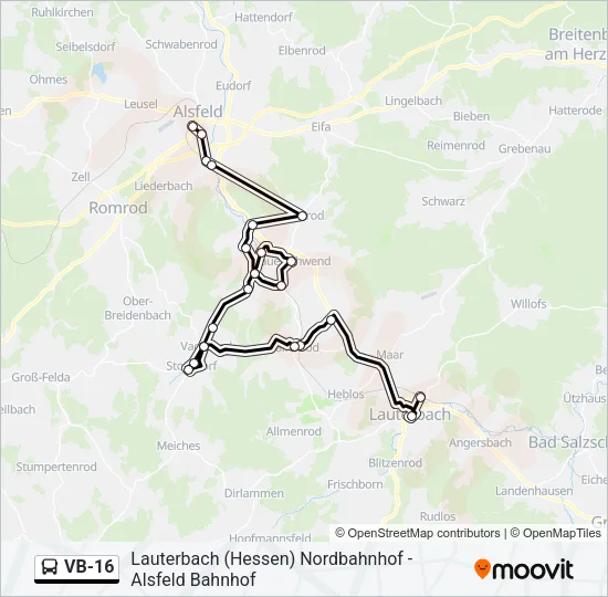 VB-16 Bus Line Map