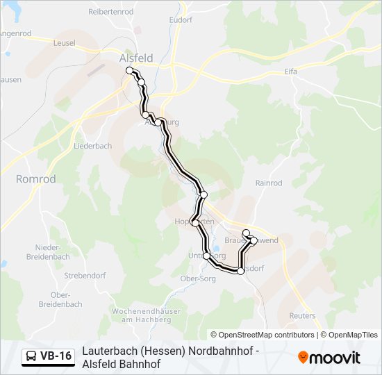 VB-16 Bus Line Map