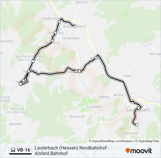 VB-16 Bus Line Map