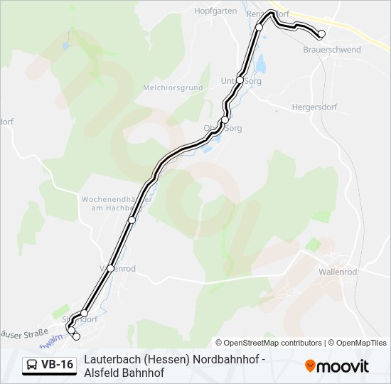 VB-16 Bus Line Map